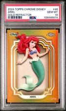 💎 2024 Topps Chrome Disney #46 Ariel Gold Refractor /50 PSA GEM MT 10 Pop 11 💎 picture