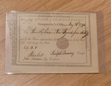 1790 Timothy Caesar Black Revolutionary War Soldier CT Civil List Document Rare picture