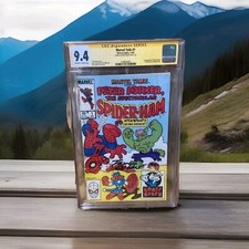 1983 MARVEL SPIDER MAN  MARVEL TAILS #1 CGC 9.4 AUTOGRAPH By TOM DEFALCO +BONUS picture
