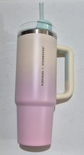 Starbucks Stanley 2024 Taiwan Summer Pink Beige Ombre Quencher Tumbler (30oz) picture