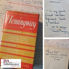 ERNEST HEMINGWAY * JSA * Autograph Book Signed from His Personal Library * Cuba picture