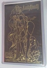 ⚰️Lady Death☠️in Lingerie👙 🤤Signed 9X 🤯(1995)#1 Leather Limited Ed/10000🤩COA picture