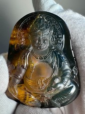 Certified Natural Burmese Amber Jambhala God of Wealth Collector Carving 21.7g picture