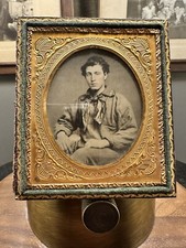 1/6 Plate Ambrotype Young Civil War Sailor Circa 1861 USN Navy Photo 1800s Rare picture