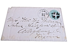 1870's PETERSBURG RAILROAD VIRGINIA PETERSBURG & WELDON NC RPO HANDLED ENVELOPE picture