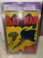 Batman #1 CGC 6.0 (R) DC 1940🔥Key Golden Age Holy Grail🔥WHITE PAGES🔥E9 129 cm picture