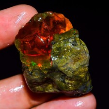 Fancy Opal 60.5 Carat Natural Ethiopian Oil Opal Rough , Fire Opal Gemstone picture