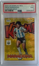 DIego Maradona 7/10 Kaboom Gold Panini Donruss FIFA 2024/25 PSA 9 picture