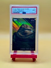 2018 Star Wars Finest Jabba The Hutt #51 Gold Refractor PSA 9 POP 1 23/50 picture