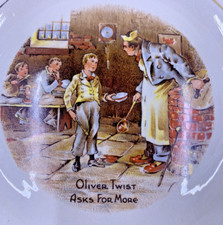 Antique “Oliver Twist Asks For More” RARE English Plate By Lancaster & Sandman picture