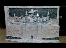 Hand Made Panorama Three Dimensions Jerusalem Mother Of PearlAbalone Shell picture
