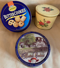 3tlg Decode Set Tins 2000er Butter Cookies & Retro: Tchibo Can with Roses picture