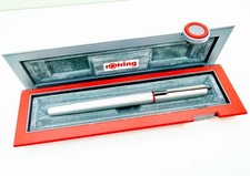 NOS Vintage Rotring 900 matte silver Fountain Pen F Nib set With Holland Box picture