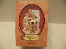 ENESCO SIGNED GG SANTIAGO TREASURED MEMORIES FATHER AND SON READING TO DADDY   picture