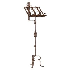 An impressive Gothic Revival wrought iron Lectern with Integral Candle stand picture