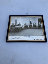 framed BW photograph likely depicts a high-level government or corporate SIGNED picture