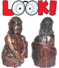 1435 ANTIQUE CARBON DATED BUST OF JESUS CHRIST-MAYFLOWER SHIP Bible Christian picture