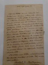 Letter Of Anatole Montesquiou Fézensac (1788-1878) General Baron L'em Worse picture