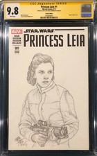 DAVE DORMAN ORIGINAL PRINCESS LEIA STAR WARS Sketch CGC 9.8 Signed SKYWALKER picture