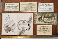 6 (six) Better 1860s-1882 Brooklyn Victorian Trade & Business Card LOT RIESTERER picture