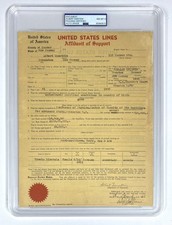 Albert Einstein Signed 1940 Immigration Support Affidavit - PSA picture