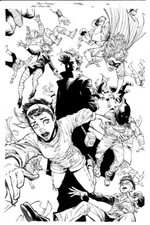 JSA The NEW GOLDEN AGE # 1 Pg 6 ORIGINAL ART 1st APP YOUNG JUSTICE SOCIETY DC 🥇 picture