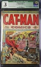 Catman Comics #5 CGC .5 (Q) Golden Age 1941 1st App Kitten Continental picture
