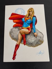 Claudio Aboy - Supergirl Pin-Up Illustration Original Art (undated picture