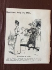 A2i Ephemera 1911 Original Punch Cartoon A Question Of Taste picture