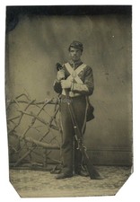 African American Civil War Soldier 1865 Officer 22nd NY Inf Tintype Photo J15420 picture