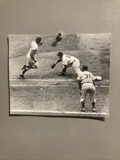 1953 Jackie Robinson “Speedy Jack Is Nipped” Original Type Photo RARE picture