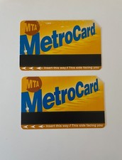 NYC MetroCard Lot (2 Cards) – One Brand New + One Used – Discontinued – Collecti picture