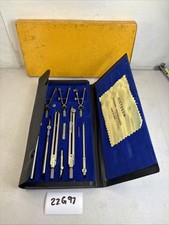 Drafting Instruments Set w/Case & Box National Dietzgen 1186 Vintage 22G97 picture