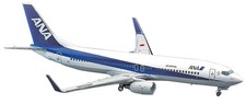 Hasegawa 1/200 ANA B737-800 Triton Blue Plastic Model 37 picture