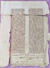ORIGINAL MANUSCRIPT OF THE FIRST PAPERS USED IN 14TH CENTURY SPAIN picture