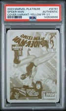 2023 UD Marvel Platinum #W161 Spider-Man Cover Variant Yellow Printing Plate 1/1 picture