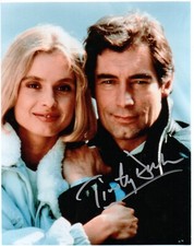 TIMOTHY DALTON SIGNED JAMES BOND AUTOGRAPH JAMES BOND RARE BOND SHOT 10-8 COA picture