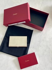 Mint Authentic Cartier Sterling Silver Business Card Holder Case w/Packaging picture