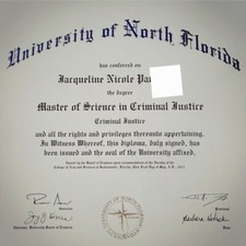 Masters degree diploma UNF criminal justice 2015 to pay off student loan debt picture