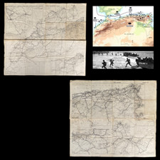 RARE WWII D-Day Task Force Assault Map Algiers Oran Casablanca Operation Torch picture