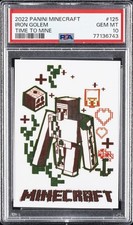 2022 PANINI MINECRAFT TIME TO MINE #125 IRON GOLEM PSA 10 picture