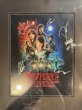 *Rare* Stranger Things Autographed Poster (6 main cast members) | With Card Lot picture
