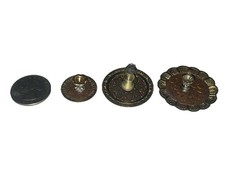 Eugene Kupjack Miniature Brass Goblet & Plates Lot – Collectible Art￼ picture