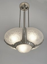 MULLER FRERES & PETITOT : signed FRENCH 1930 ART DECO CHANDELIER ....... 1925 picture