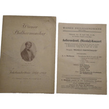 1942 WWII Beethoven 9 Program Furtwängler Vienna Phil April 22 Rare Pamphlet picture