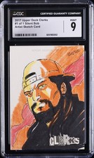 2017 UD CLERKS 1/1 ARTIST SKETCH CARD SILENT BOB CGC 9 picture
