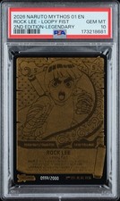 NARUTO MYTHOS TCG KONOHA SHIDO 2ND EDITION ROCK LEE - LOOPY FIST 559/2000 PSA 10 picture