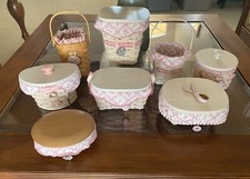 Lot of 8 Different Longaberger Horizon of Hope Baskets Lids Lots Of Extras NEW picture