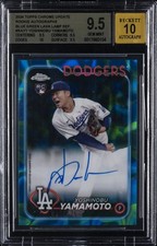 2024 TOPPS CHRM UPD AUTO BLUE GREEN LAVA LAMP YOSHINOBU YAMAMOTO RC /125 BGS 9.5 picture