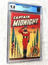 Captain Midnight #65 CGC 9.0 Fawcett July 1948 wt/Pages HTF and Free Reader Copy picture